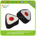 3d olika shpe sushi anpassade suddgummi